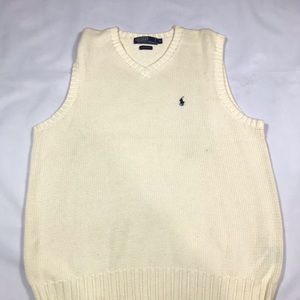 Ivory Polo By Ralph Lauren Sweater Vest